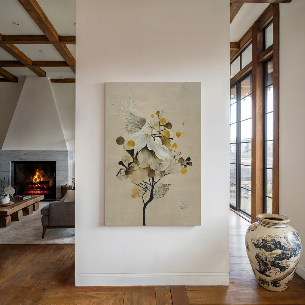 Toile - Golden Seed au coin du feu
