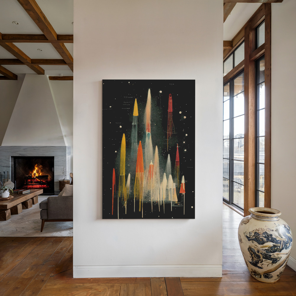 Leinwandbild - Rockets am Kamin