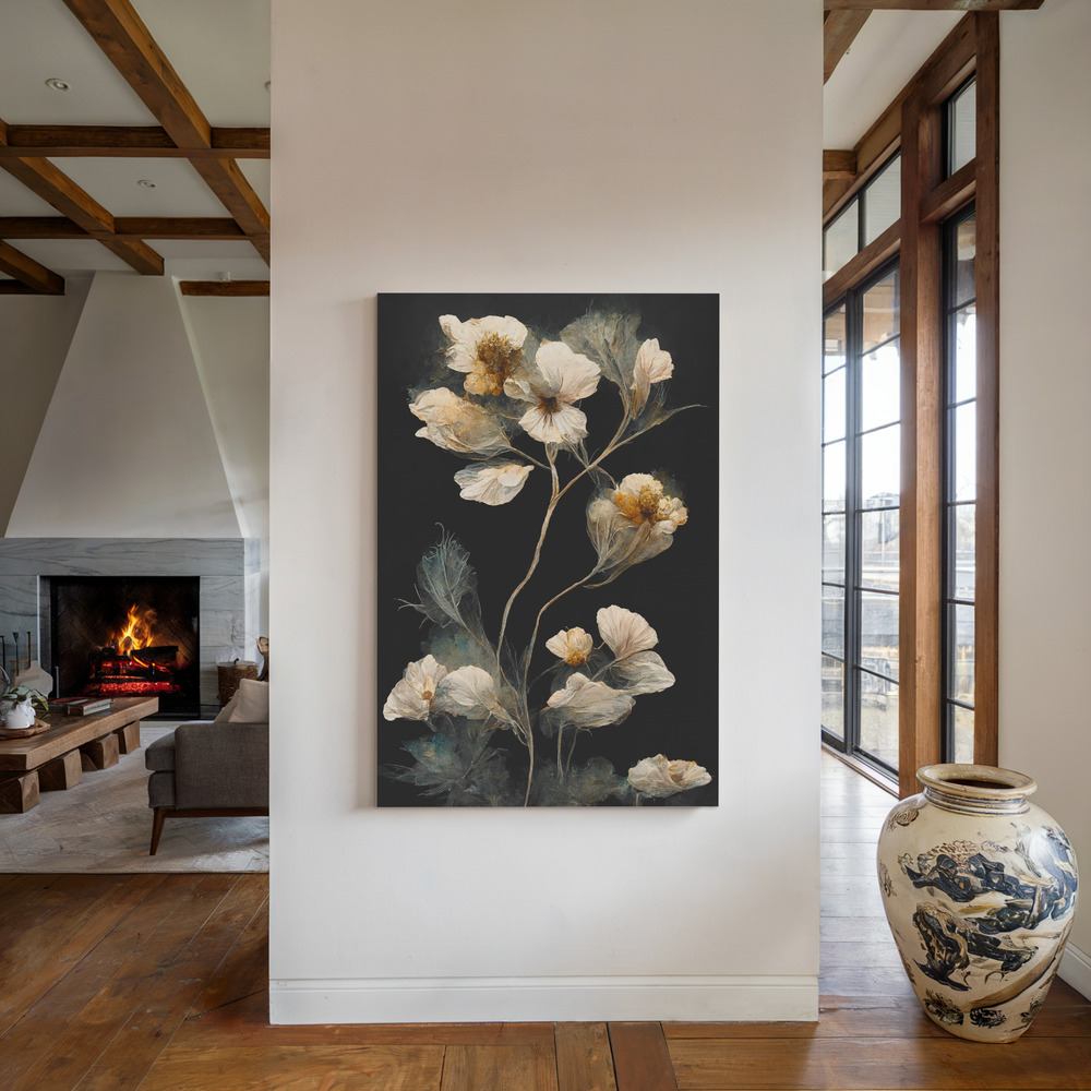 Lienzo - Dry Sagittaria junto a la chimenea