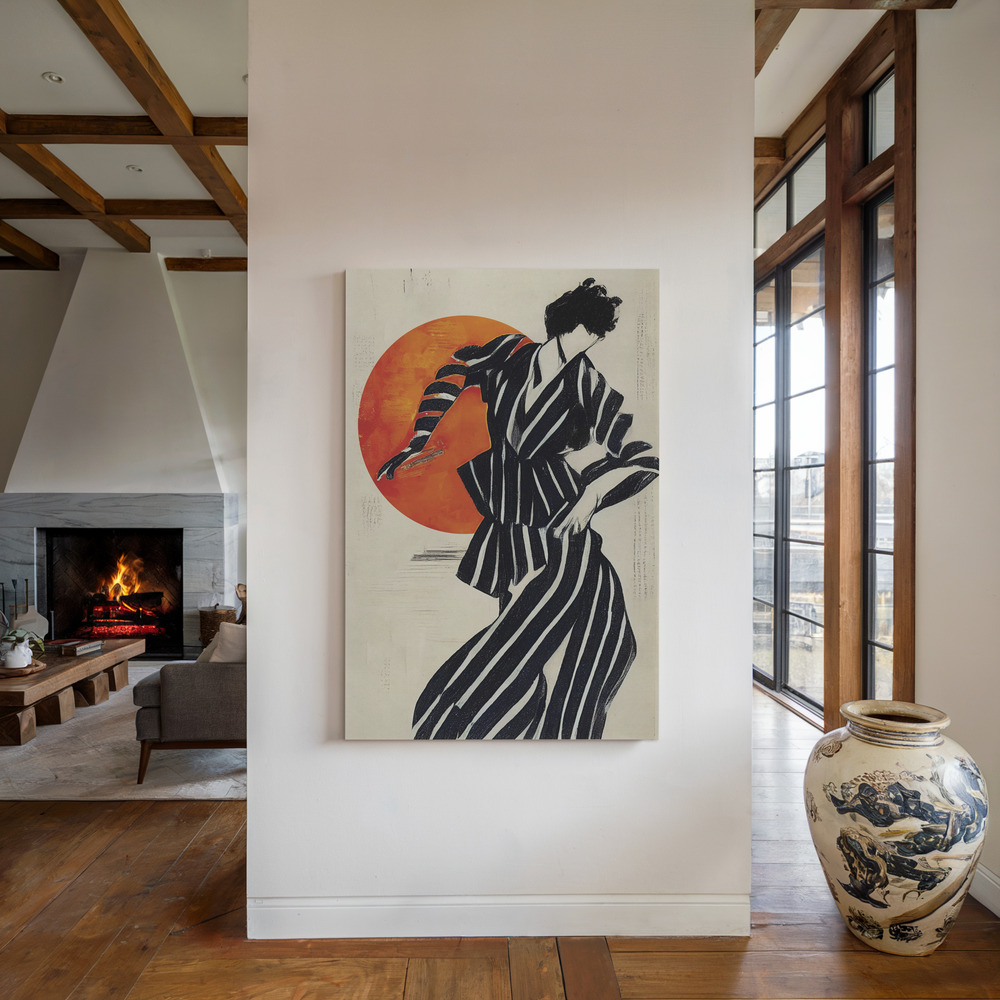 Canvas print - The Dancer by the fireplace