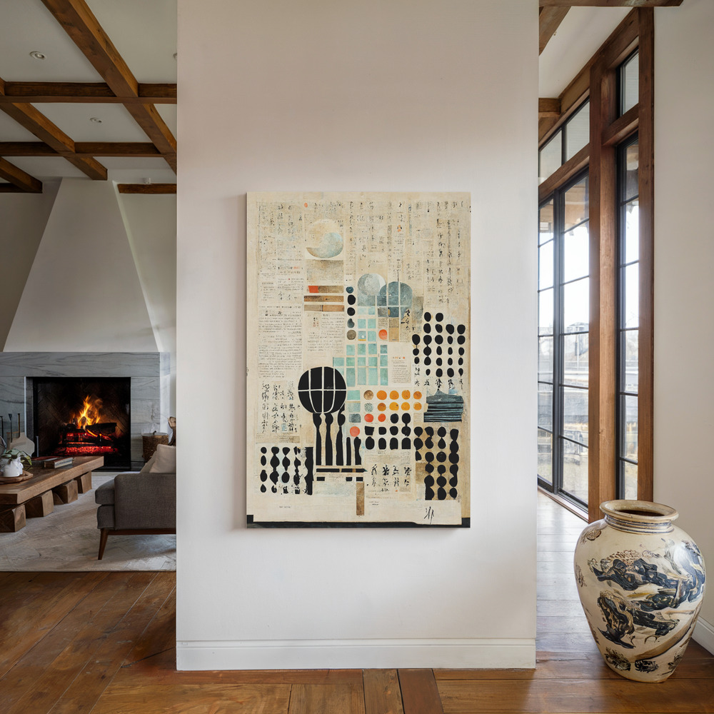 Canvas print - The Formula by the fireplace