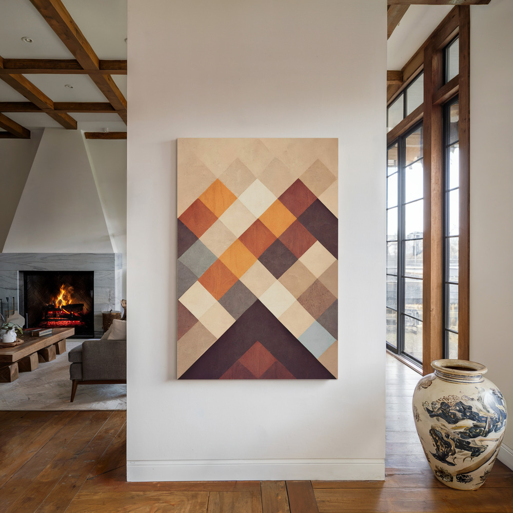 Canvas print - The Pyramid by the fireplace