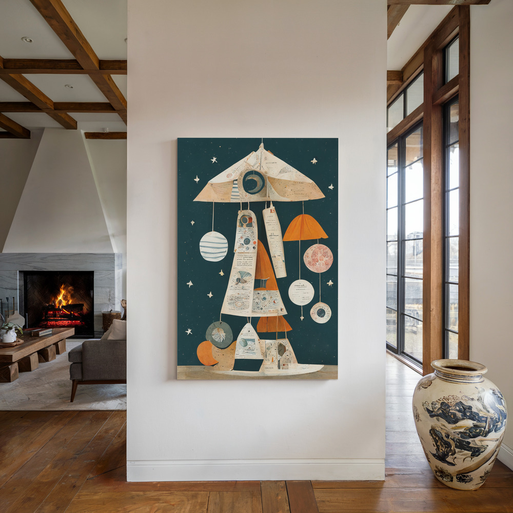 Canvas print - Ufo Mobile by the fireplace