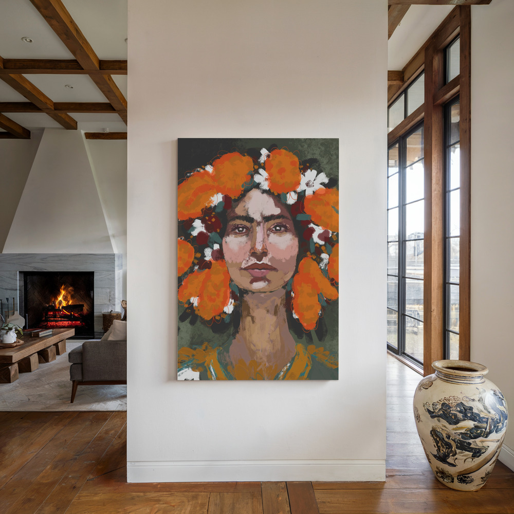 Canvas print - The Power Of Thoughts by the fireplace