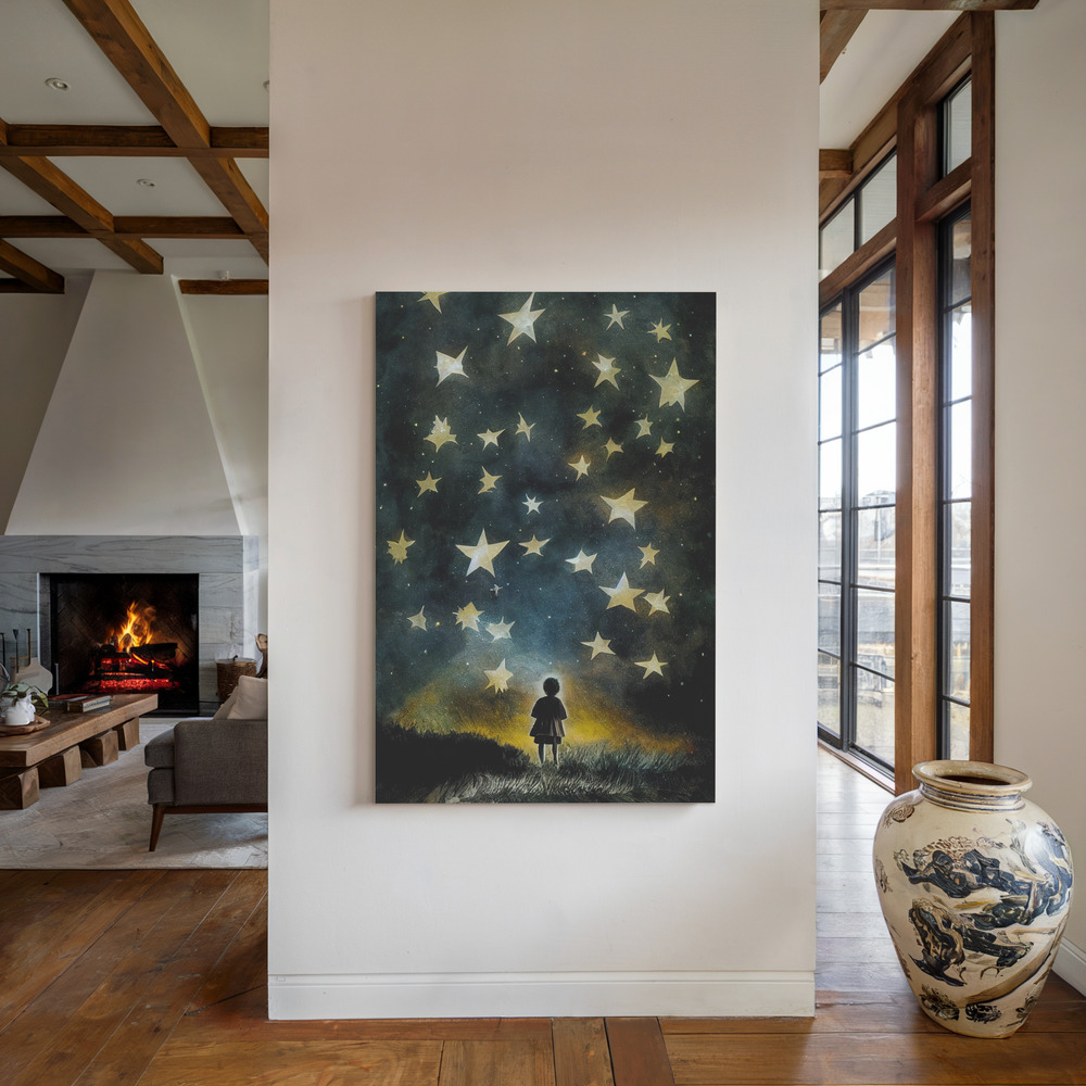 Canvas print - Look To The Stars by the fireplace