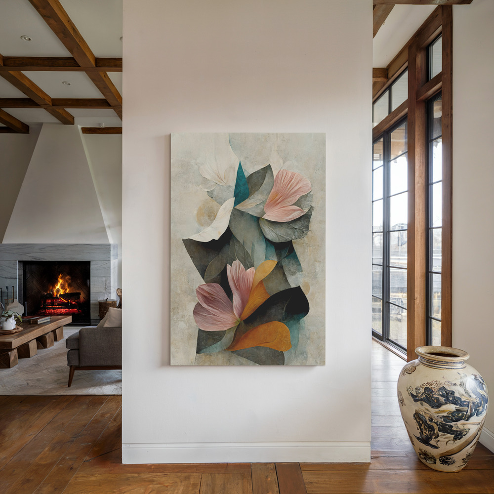 Canvas print - Grow by the fireplace