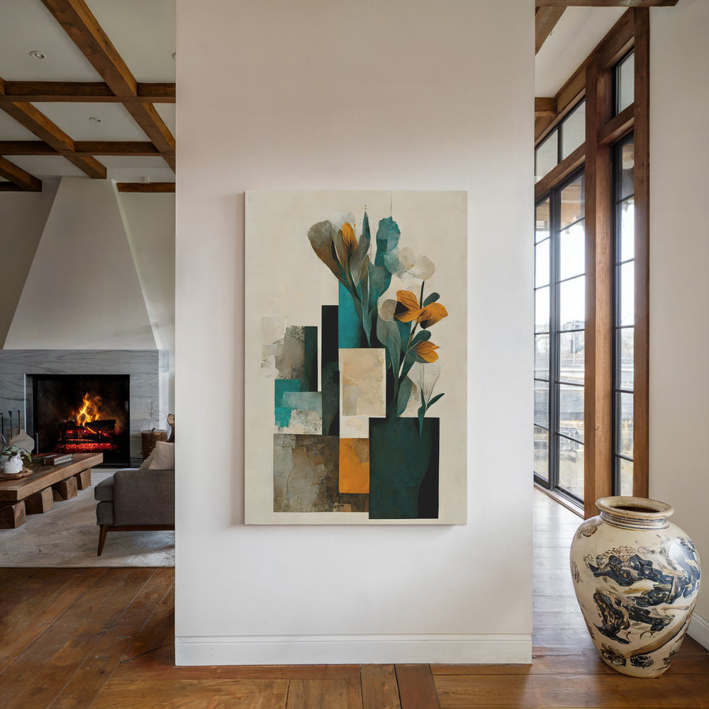 Stampe su tela - Abstract Arrangement accanto al camino