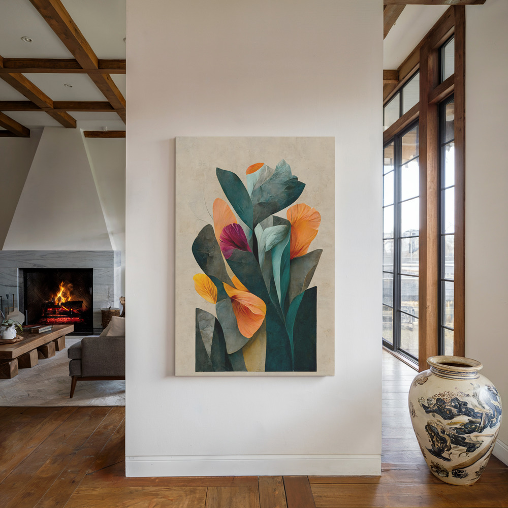 Canvas print - In My Garden by the fireplace