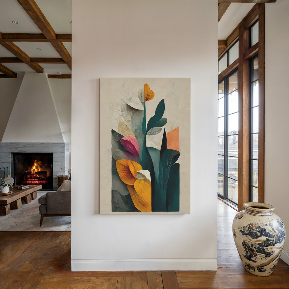 Canvas print - In The Garden by the fireplace