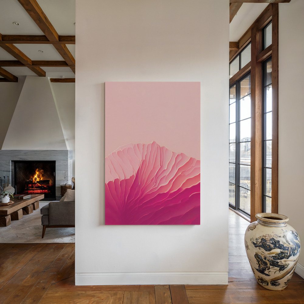 Lienzo - Pink Coral junto a la chimenea
