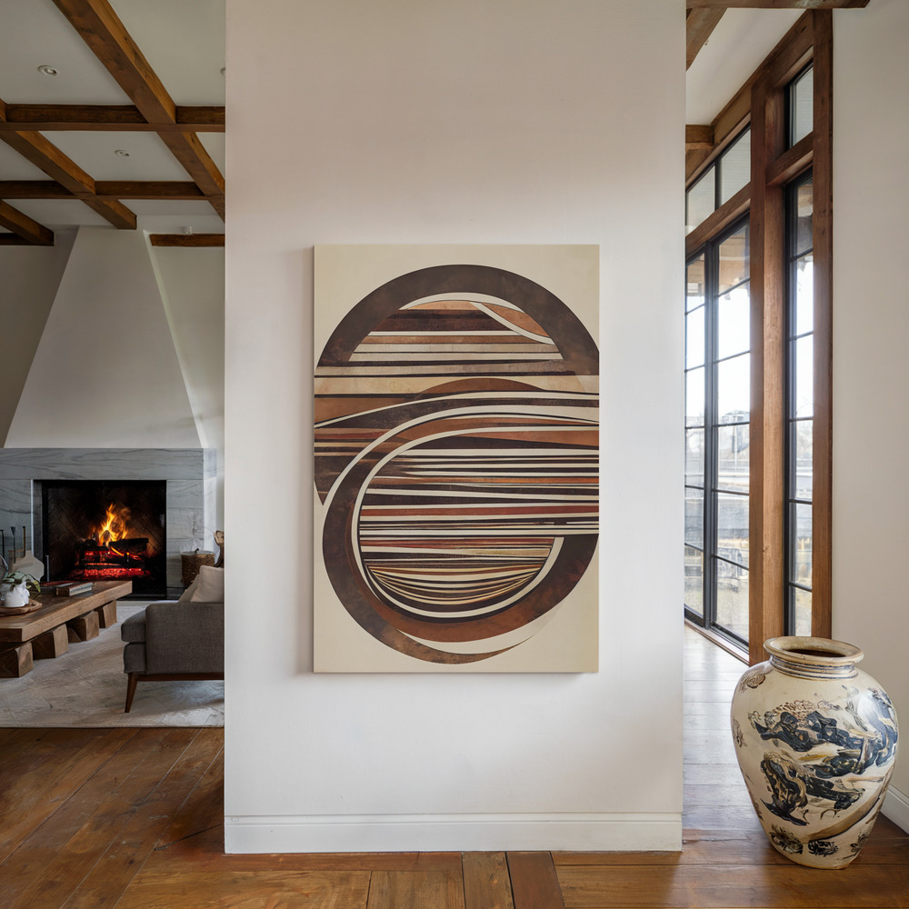 Canvas taulu - Curved Wood takan ääressä