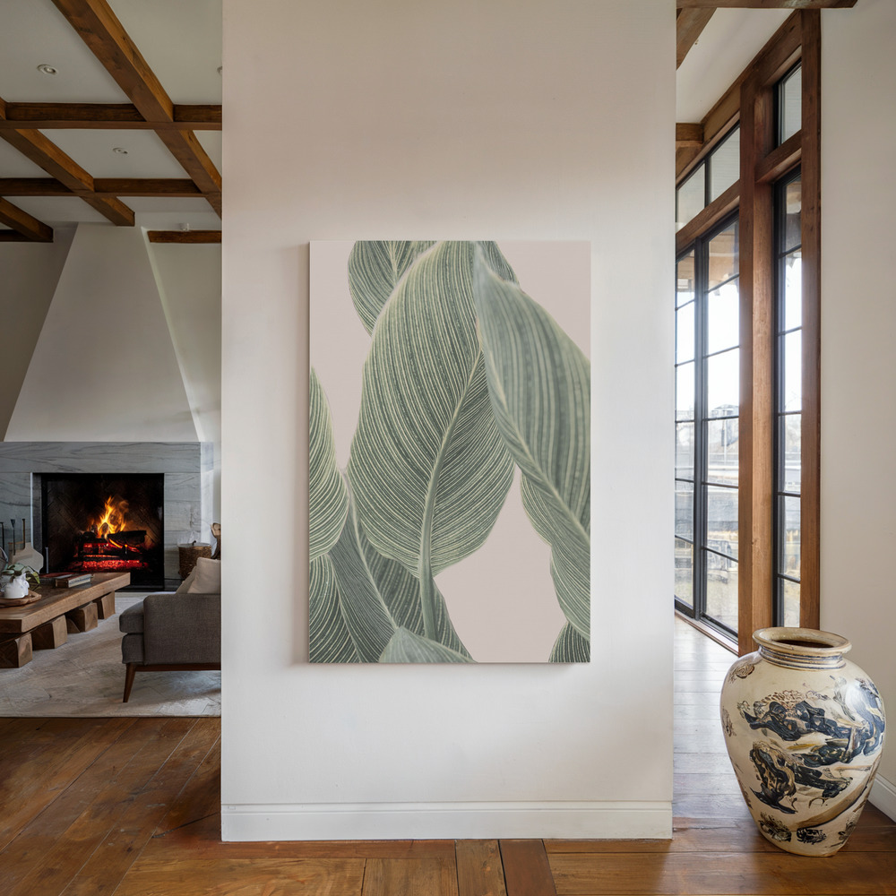 Toile - Calla Leaf au coin du feu