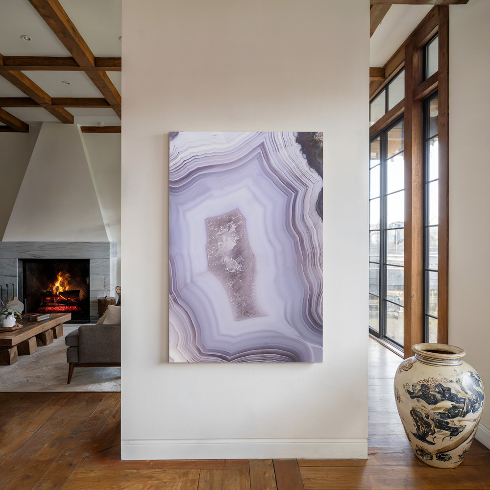 Toile - Purple Agate au coin du feu