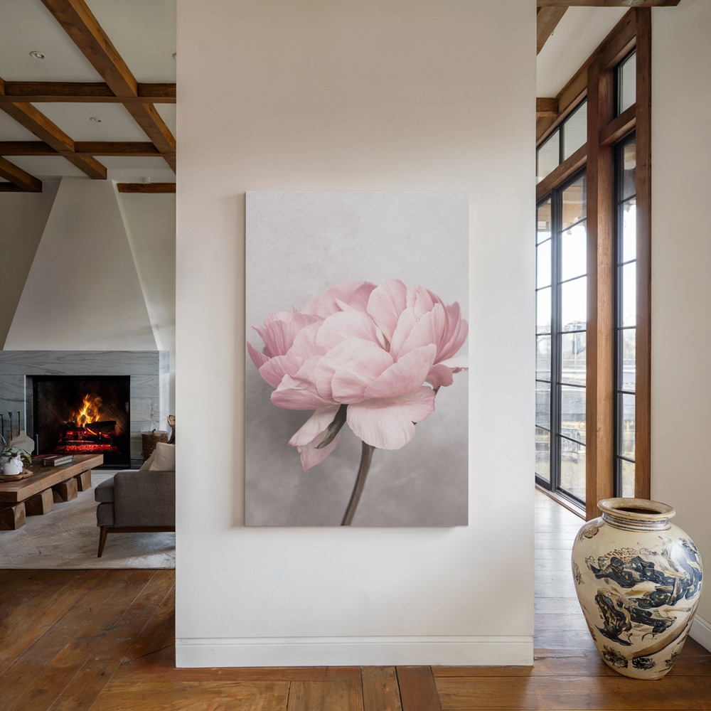 Canvas print - Peony by the fireplace