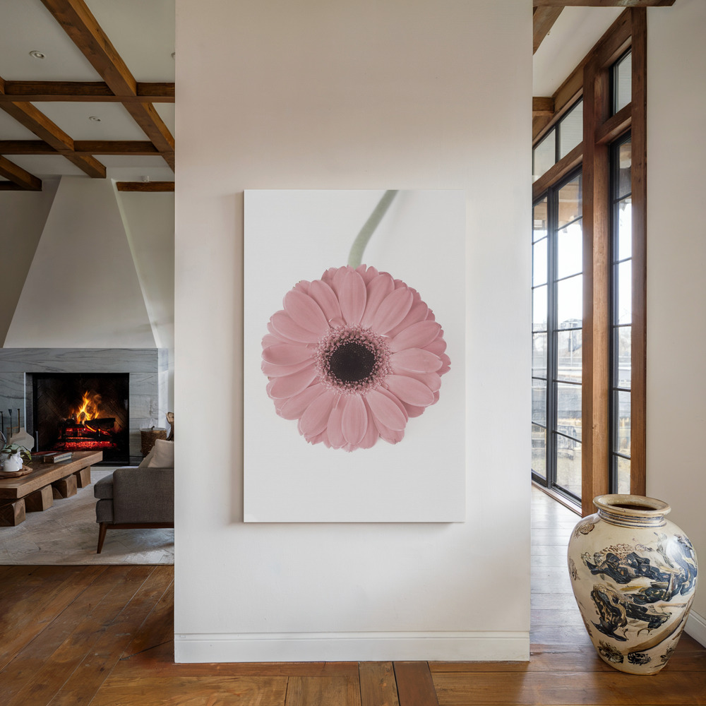 Toile - Pink Gerbera II au coin du feu