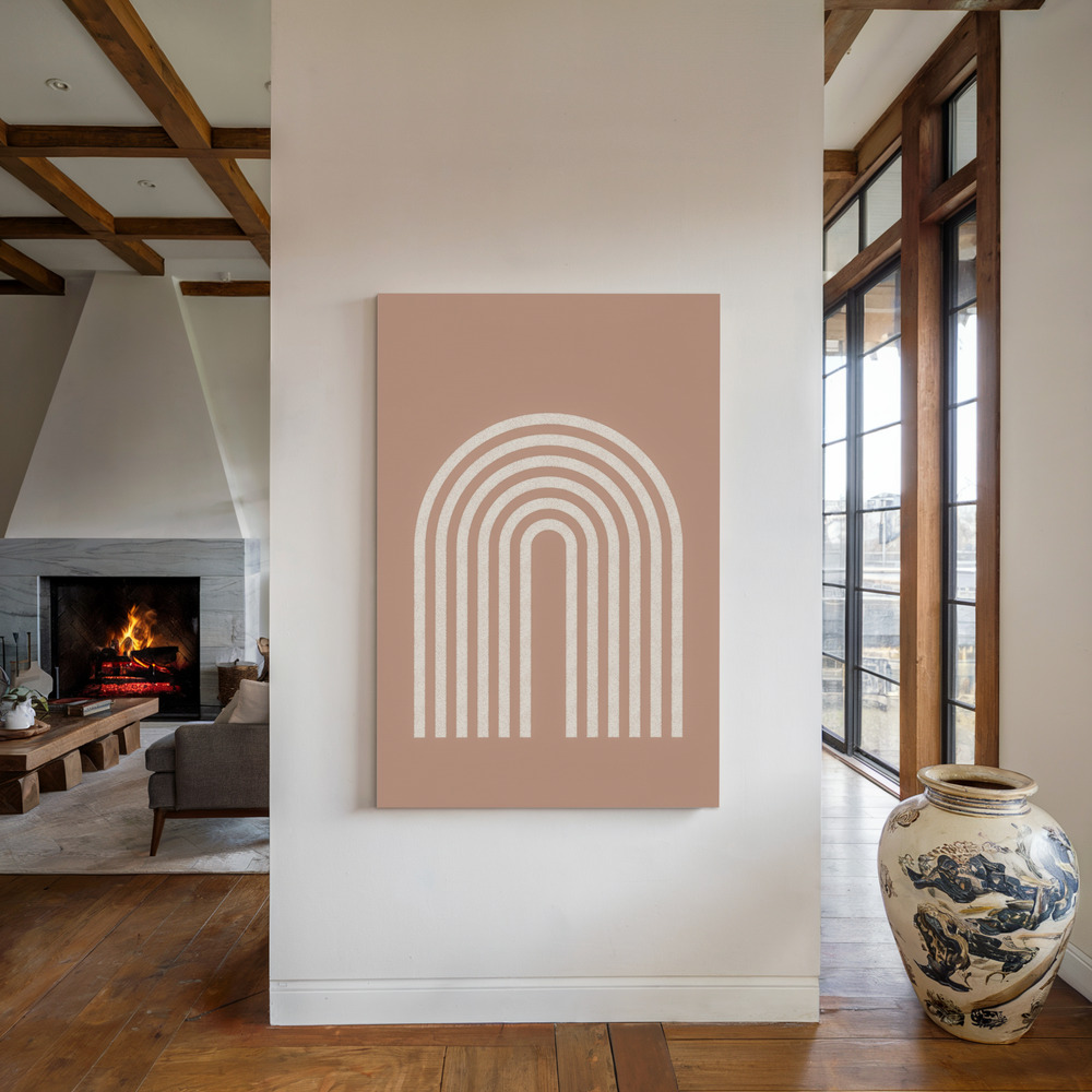 Toile - Rainbow lines au coin du feu