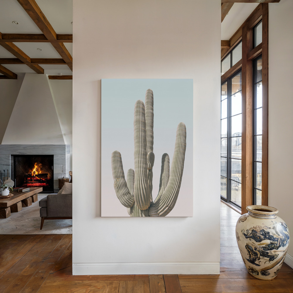 Stampe su tela - Saguaro accanto al camino