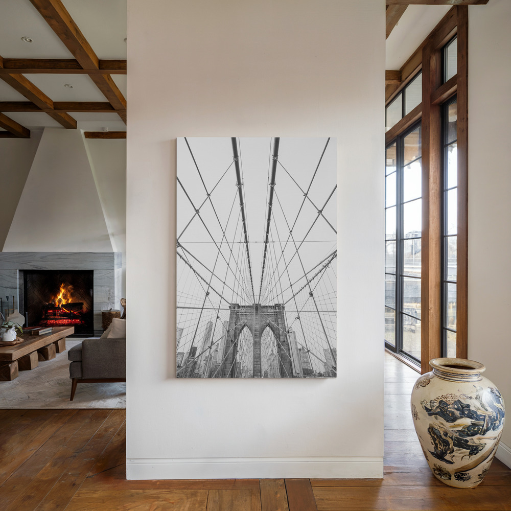 Leinwandbild - Brooklyn Bridge am Kamin