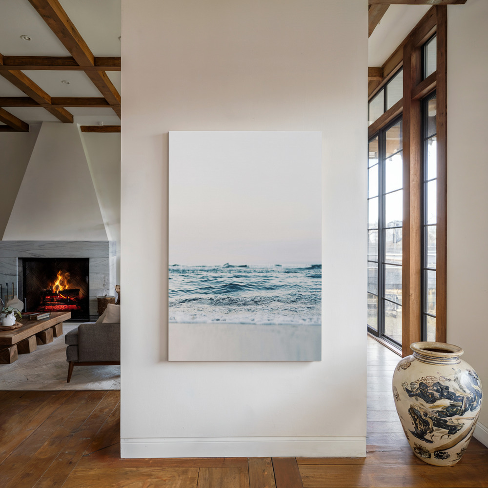 Stampe su tela - Abstract Waves accanto al camino