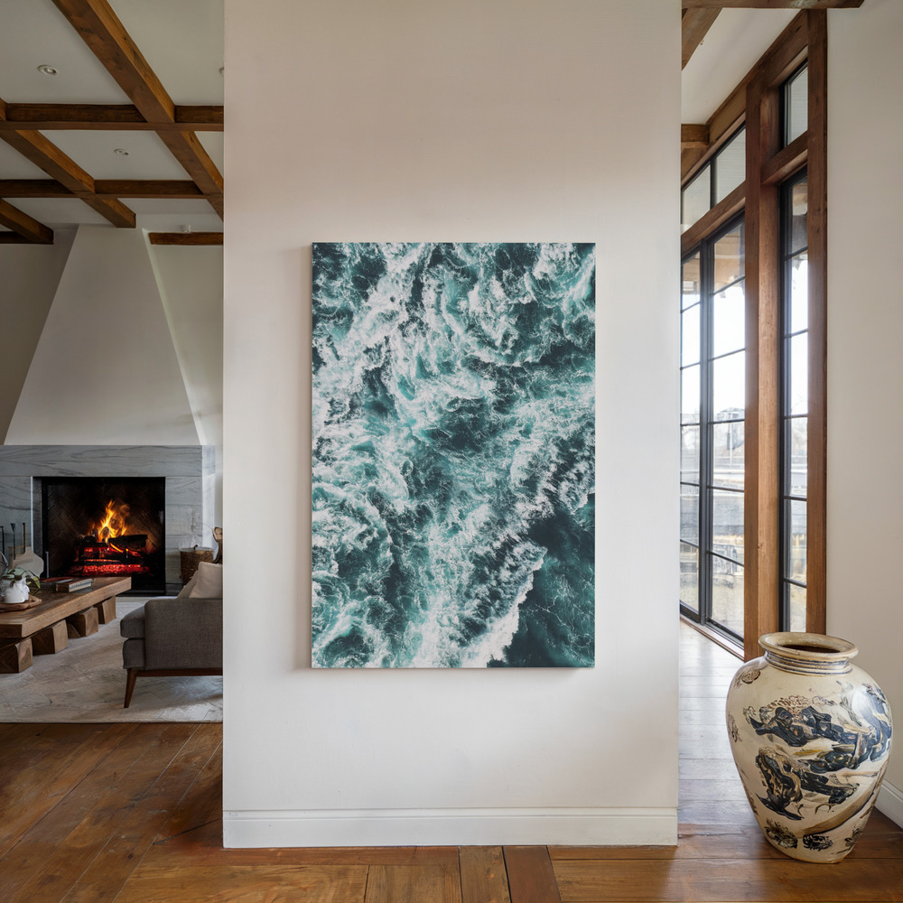 Lienzo - Rough Sea junto a la chimenea