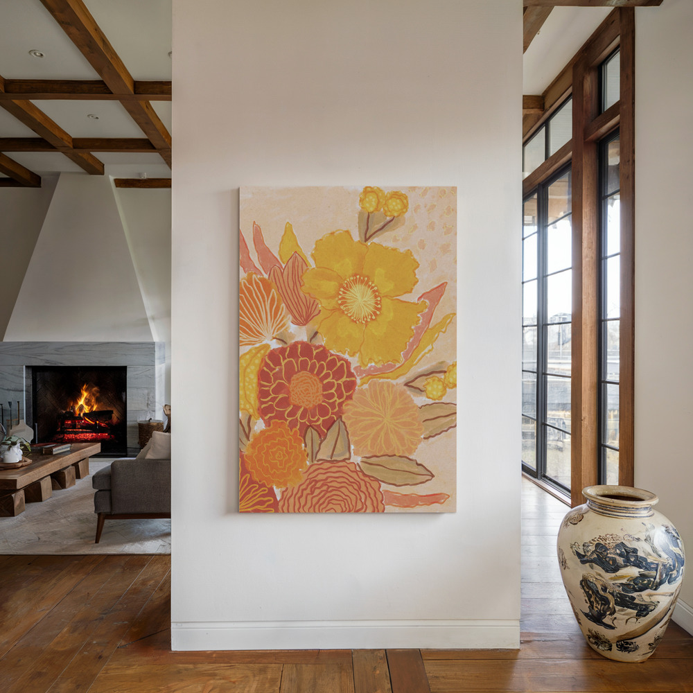 Leinwandbild - Magic Bouquet am Kamin