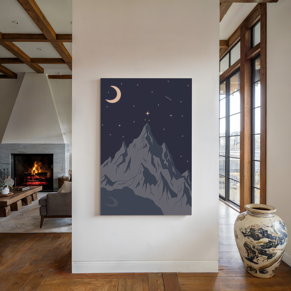 Canvas print - GOOD NIGHT by the fireplace