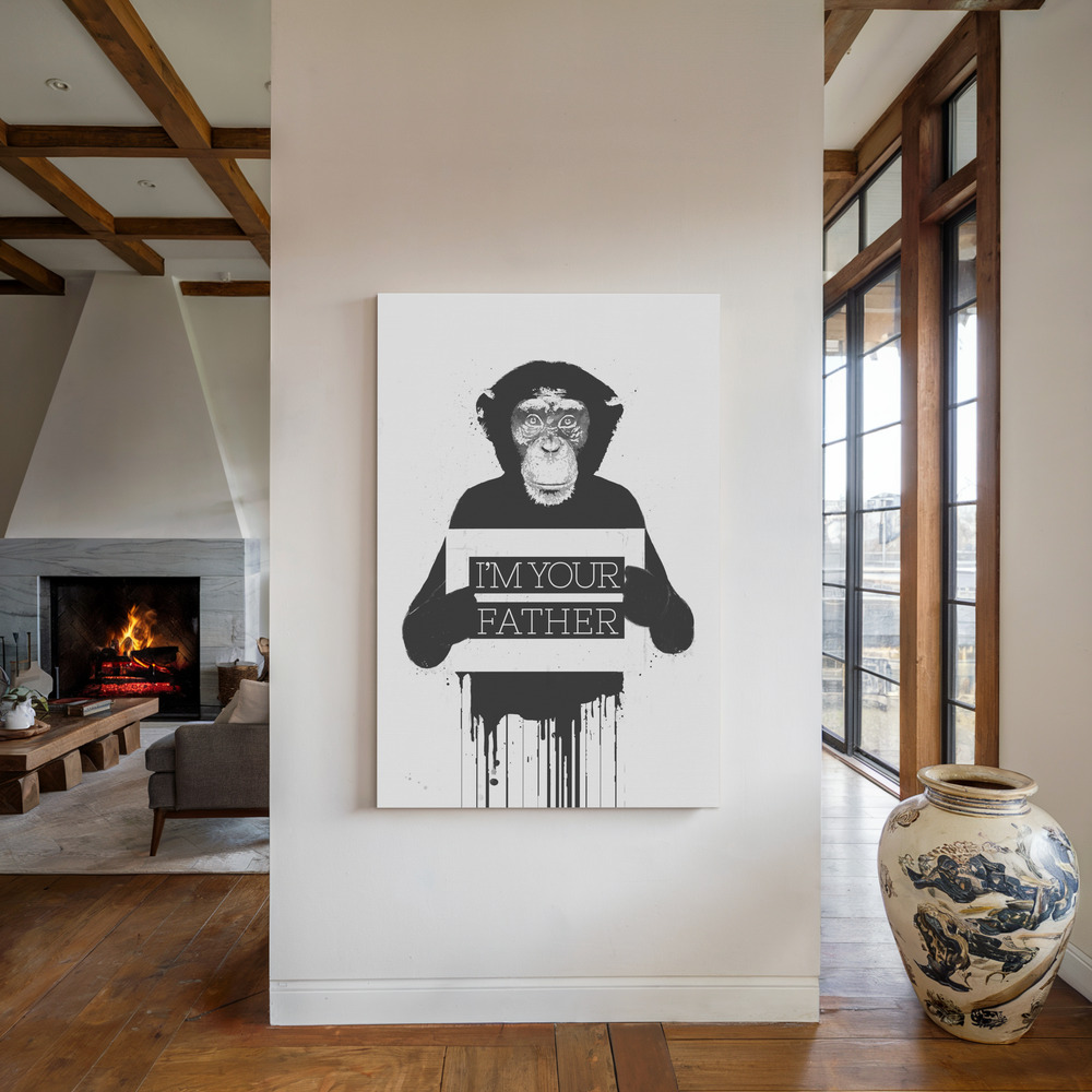 Lienzo - I'm your father II junto a la chimenea