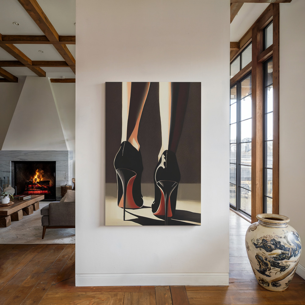 Lienzo - Heels junto a la chimenea