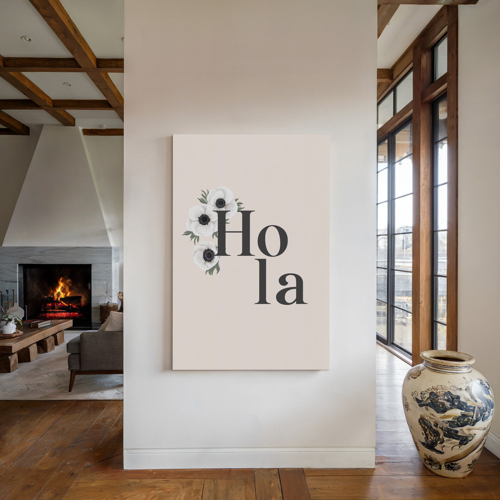Canvas schilderi - Anemone Hola IV bij de open haard