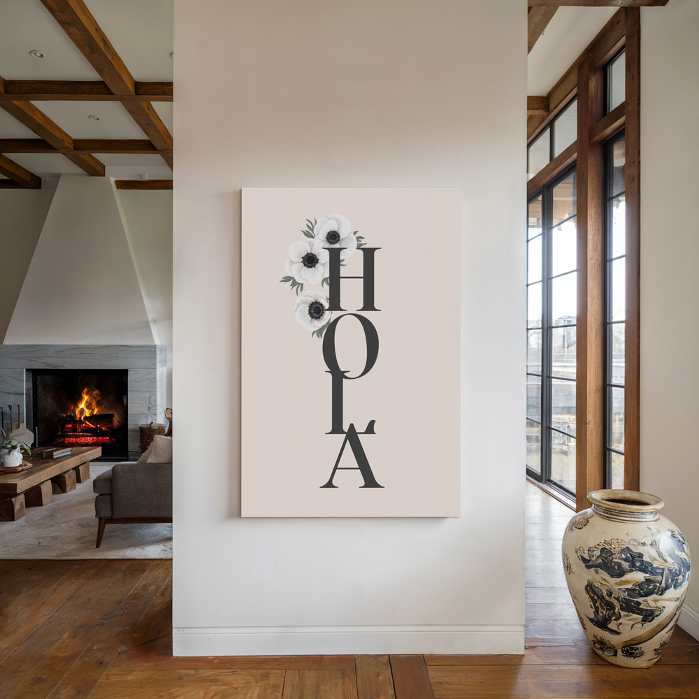 Lienzo - Anemone Hola III junto a la chimenea
