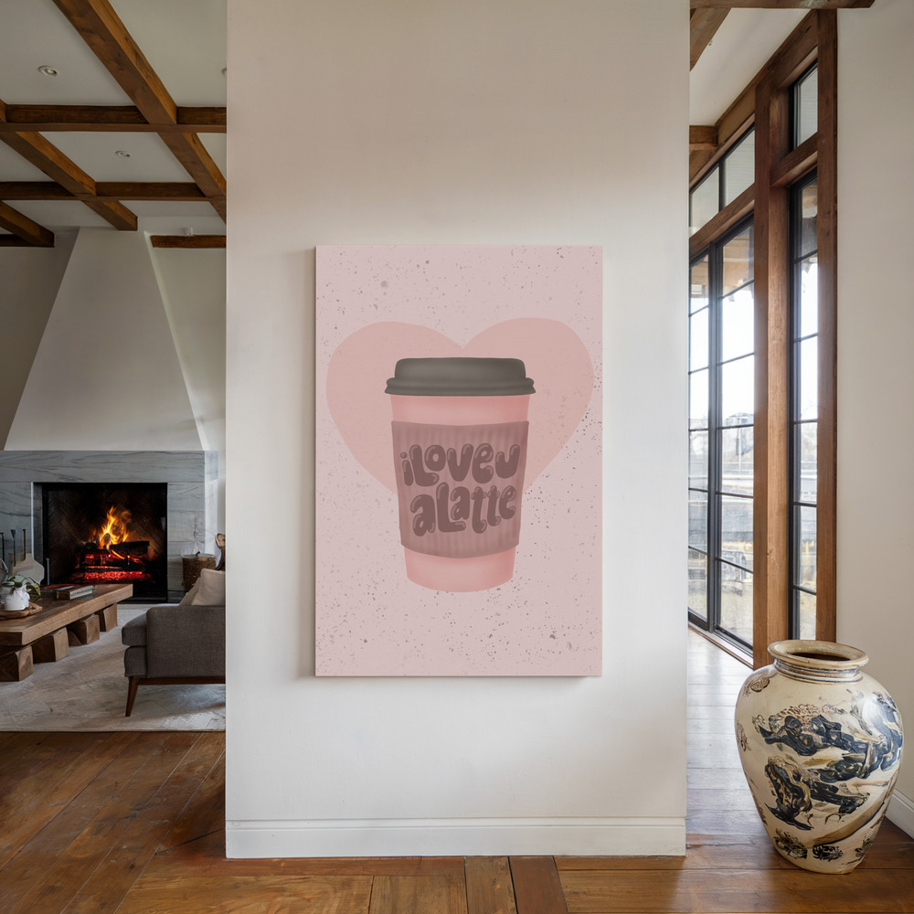 Toile - Love you a Latte au coin du feu