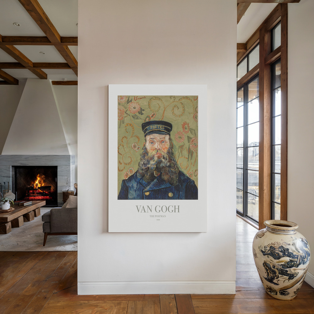 Stampe su tela - The Postman accanto al camino