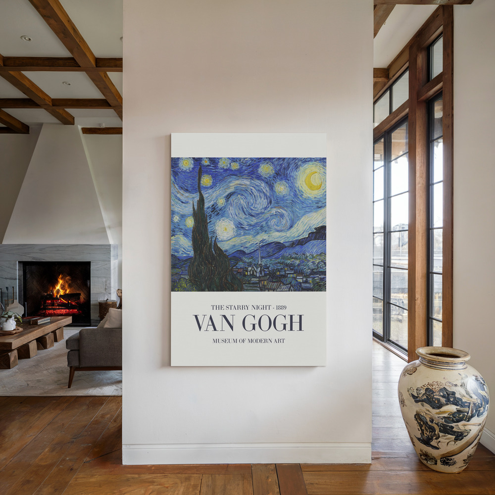 Lienzo - The Starry Night junto a la chimenea