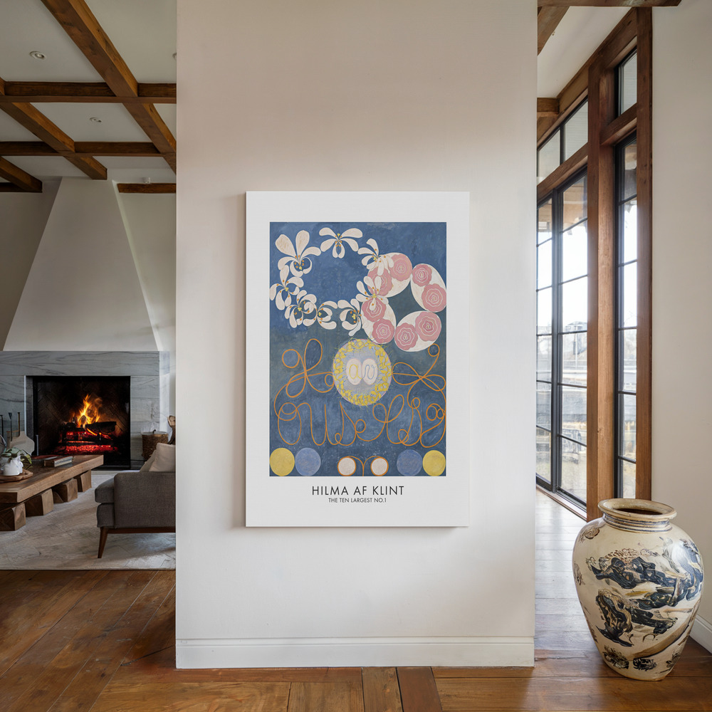 Canvas schilderi - The Ten Largest No.1 Poster - bij de open haard