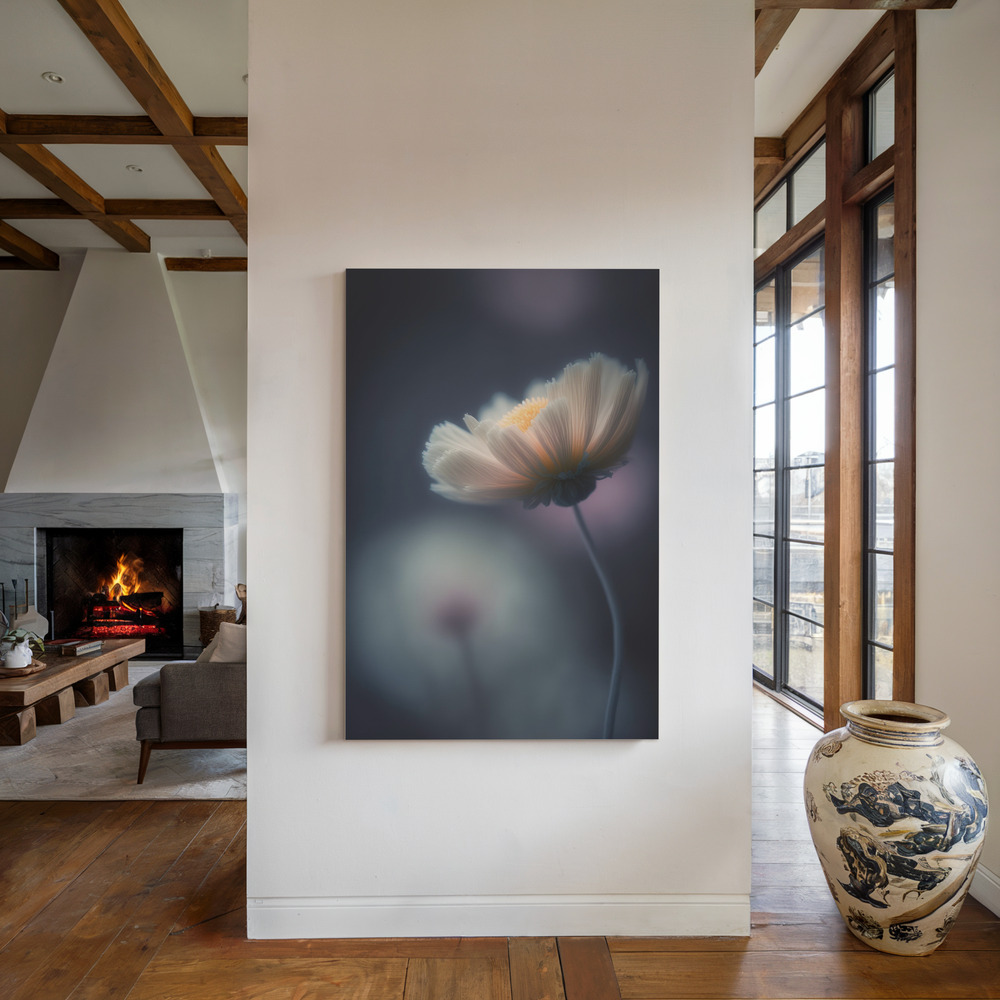Stampe su tela - Dreamy Flower accanto al camino