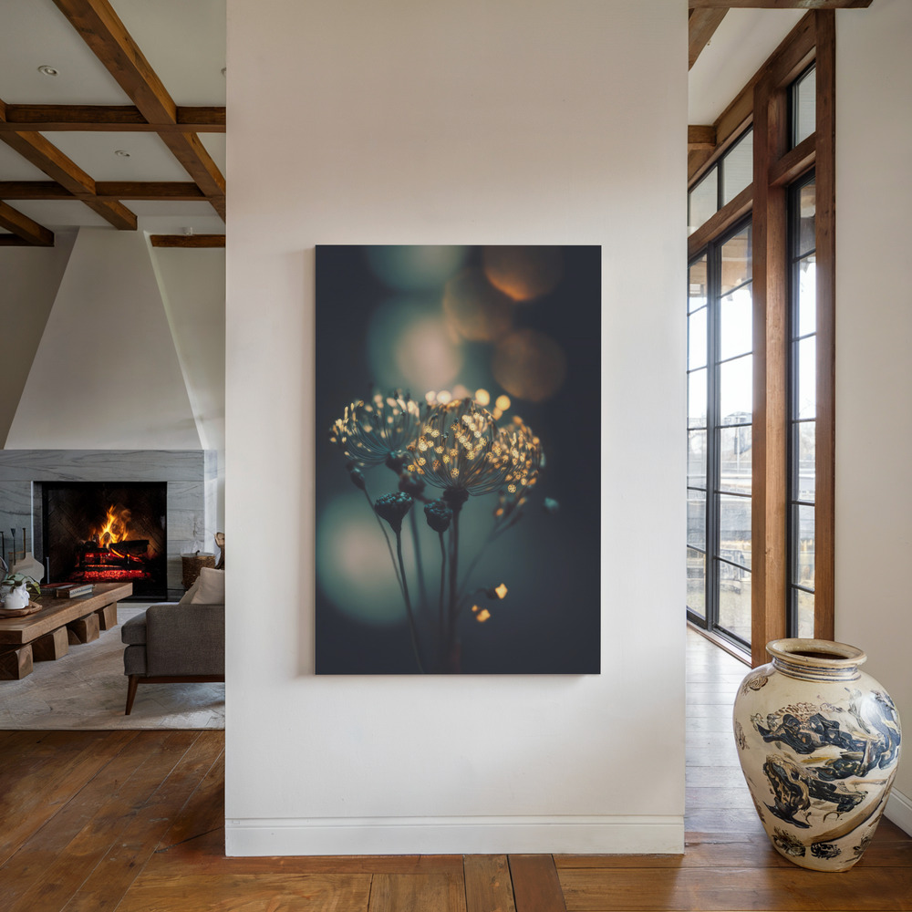 Toile - Glowing Dots au coin du feu