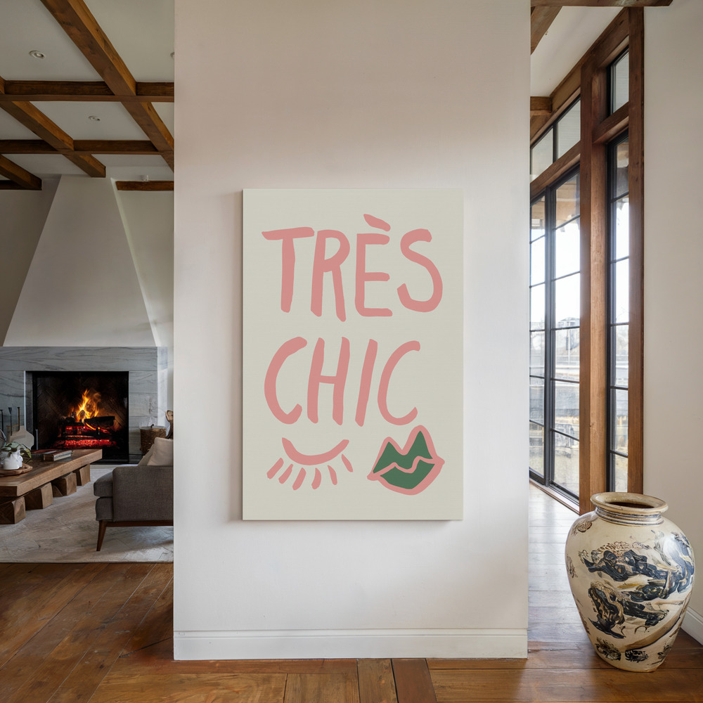 Stampe su tela - Tres Chic accanto al camino
