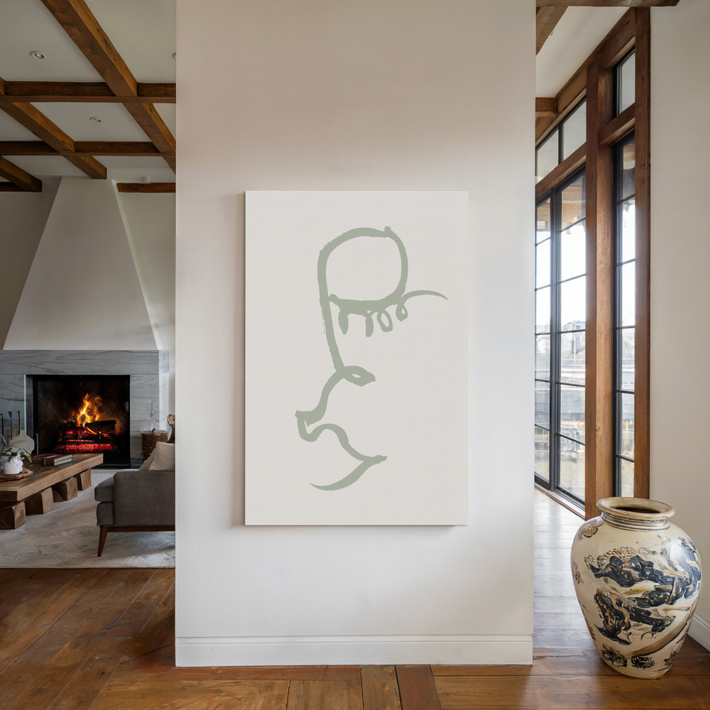 Lienzo - Eye Green junto a la chimenea