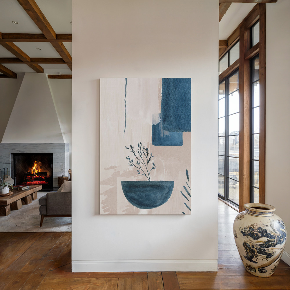 Lienzo - Calm Blues-3 junto a la chimenea