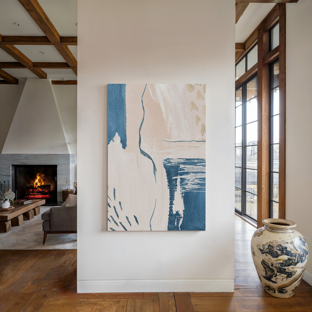 Canvas schilderi - Calm Blues-2 bij de open haard