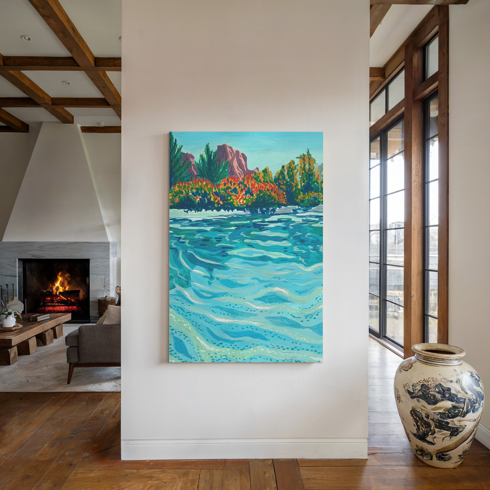 Canvas print - Sedona by the fireplace
