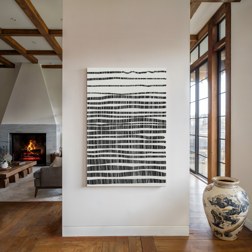 Toile - Lines au coin du feu