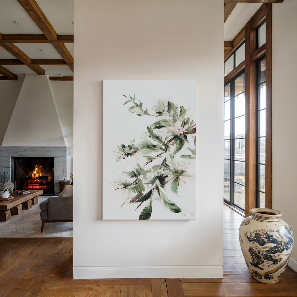 Canvas print - Bloom by the fireplace