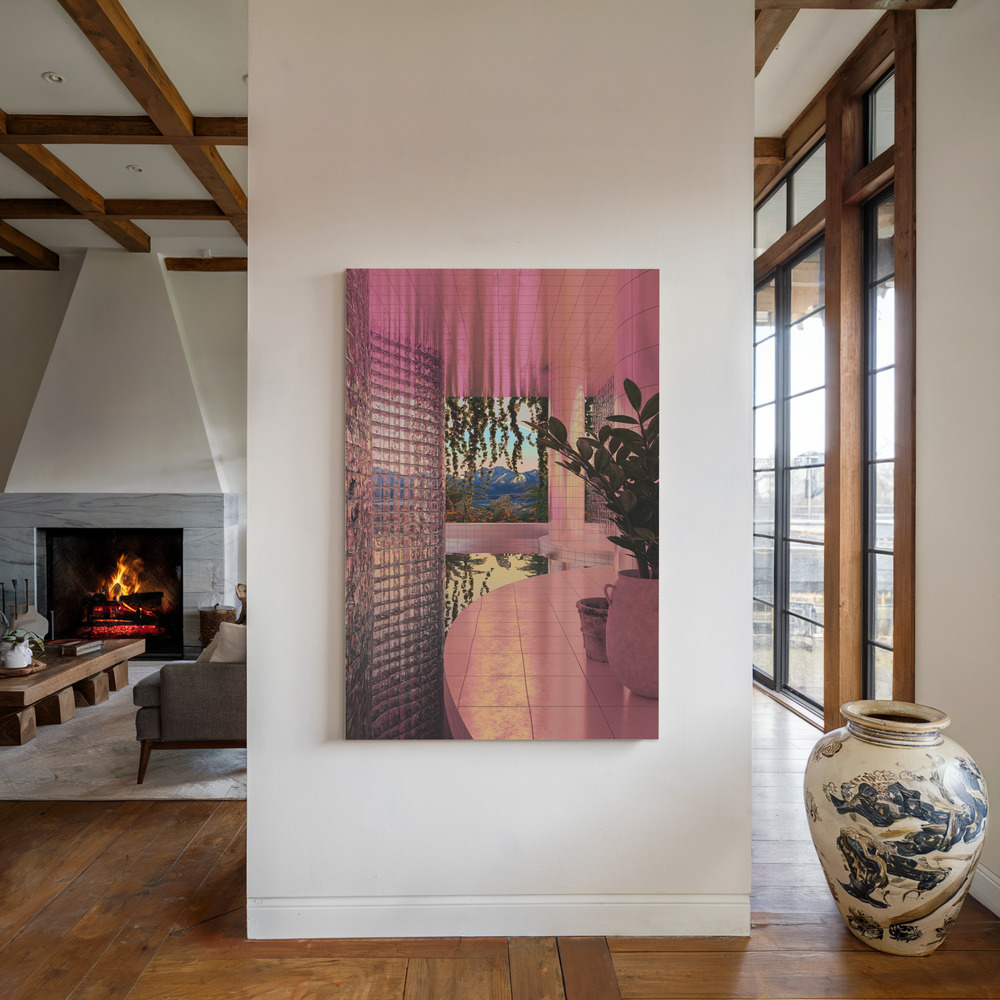 Canvas print - INDOOR POOL by the fireplace