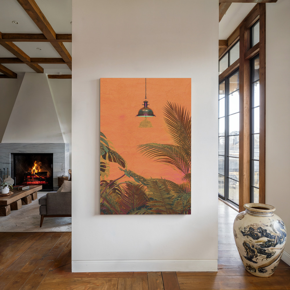 Canvas print - TROPICAL WALL by the fireplace