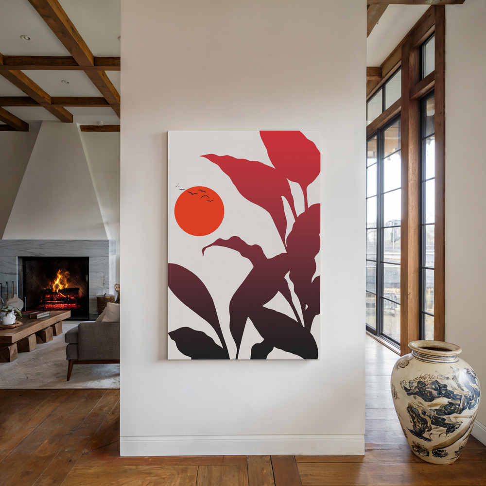 Toile - Tropical Sunset au coin du feu