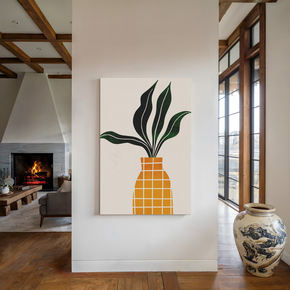 Stampe su tela - Peter, the Plant accanto al camino