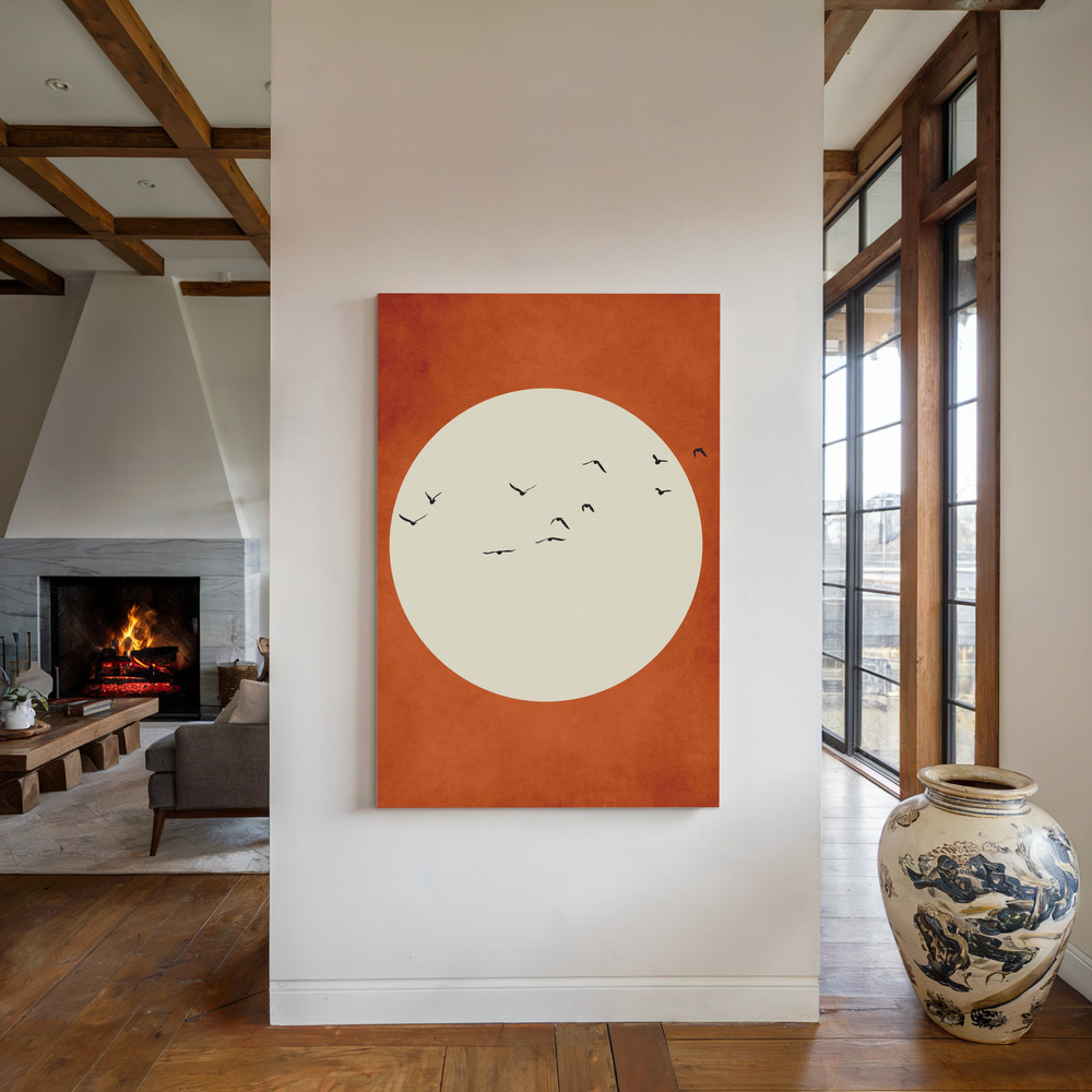 Canvas print - Warming Feelings by the fireplace