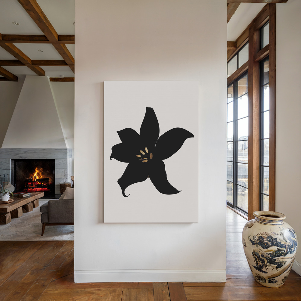Stampe su tela - Dark Orchid accanto al camino