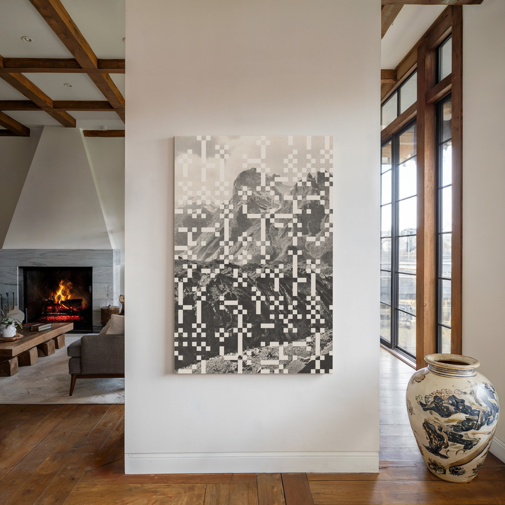 Toile - Mountainscape au coin du feu